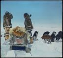 Image of Eskimo [Inuit] Dog Team, Loaded Sledge